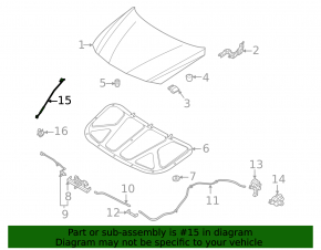 Опора капота Hyundai Elantra 21-26