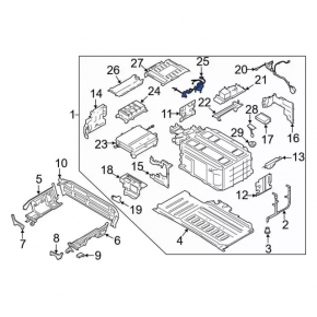 Проводка battery power relay box Ford Fusion mk5 13-20 plug-in