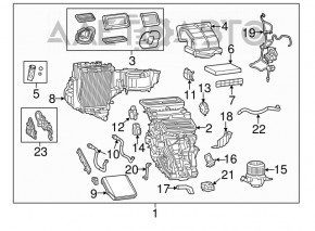 Печка в сборе Fiat 500L 14-17