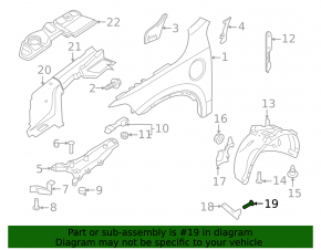 Защита арки боковая правая Volvo XC60 18-26