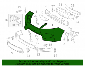 Bara față neperforată Lexus RX350 RX450h 13-15 F-Sport, pentru senzori de parcare, pentru spălătoare de faruri