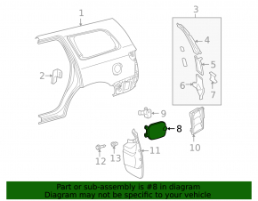 Лючок бензобака Toyota Sequoia 08-10