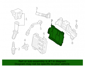 Кронштейн блока ECU компьютера двигателя Chevrolet Cruze 16-19