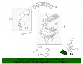 Воздухоприемник в сборе 3 части VW Beetle 12-19 1.8T