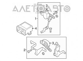 Датчик наклона кузова VW CC 08-17 с кронштейном, с тяжкой