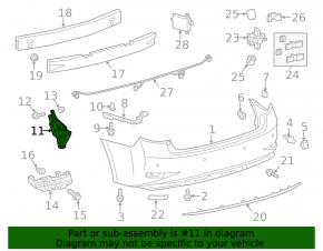 Suportul pentru bara spate stânga jos pentru Lexus ES300h ES350 13-18, nou, original