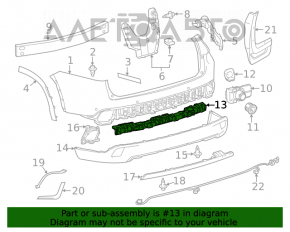 Absorbantul de bara spate Toyota Highlander 14-19