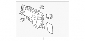 Обшивка арки левая Lexus RX350 RX450h 10-15 черн