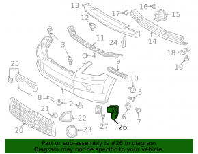 Паркторник передний внешний Toyota Sequoia 08-14 без кольца