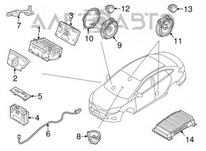 Пищалка передняя левая Ford Focus mk3 11-18