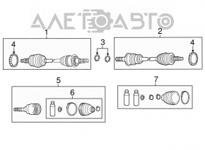 Привод полуось задняя правая Mazda CX-7 06-12