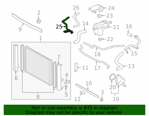 Țeavă de răcire superioară a radiatorului Lexus CT200h 11-17