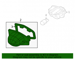 Подсветка номера двери багажника левая Honda CRV 12-16