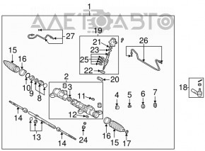Рулевой наконечник левый Toyota Corolla e12 02-06