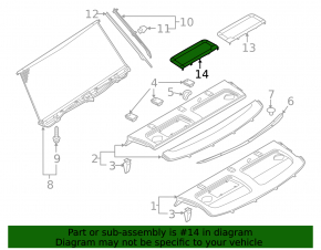 Панель задней полки левая Audi A6 C7 12-18 черн Bang & Olufsen