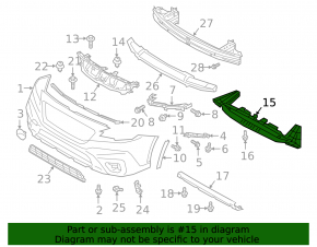 Montare bara fata centru jos Subaru Outback 20-