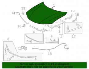 Капот голый Honda Accord 13-17 2.4 2d
