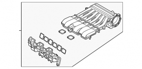 Коллектор впускной VW Atlas 18-23 3.6 с клапаном