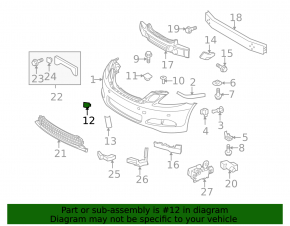 Заглушка буксировочного крюка переднего бампера Lexus GS350 GS450h 08-11