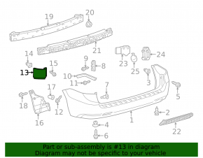 Накладка под фонарь левая Toyota Sienna 11-20