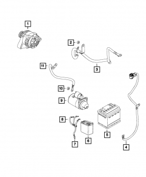 Проводка генератора Jeep Compass 17-21