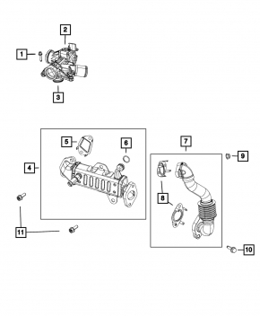Трубка ЕГР Jeep Grand Cherokee WL 22-26 PHEV