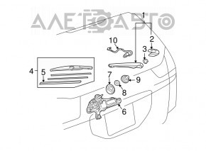 Поводок дворника задний Lexus RX300 RX330 RX350 RX400h 04-09