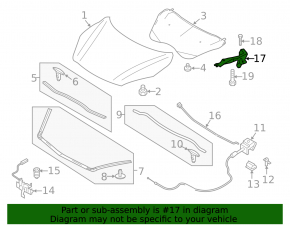 Петля капота правая Mazda3 MPS 09-13