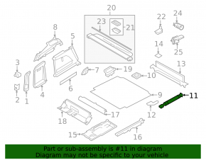 Амортизатор пола багажника BMW X5 F15 16-18 plug-in под 2 ряда