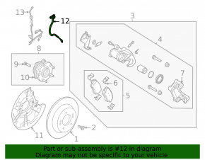 Furtun de frână spate dreapta Hyundai Elantra 21-26 pentru multi-link