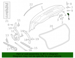 Отбойник крышки багажника левый Audi A6 C8 19-24