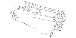 Консоль центральная подлокотник Mercedes C-class W205 16-21 кожа бежевая, царапина