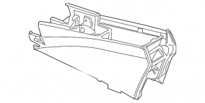Консоль центральная подлокотник Mercedes C-class W205 16-21 кожа бежевая, царапина