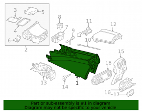 Консоль центральная подлокотник Mercedes C-class W205 16-21 кожа бежевая, царапина
