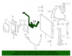 Țeavă de răcire dreapta jos Mercedes Clasa S W222 15-17 4.7