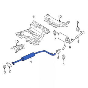 Выпускная трасса с бочкой Ford Transit Connect MK2 13-25 2.5