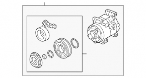 Компрессор кондиционера Mazda CX-9 16-23