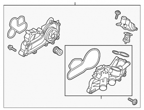 Помпа водяная VW Jetta 19-21 1.4T