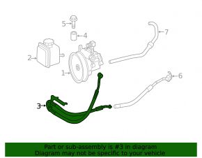 Шланг высокого давления ГУР Mercedes W164 ML W251 R M272