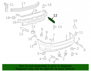 Крепление заднего бампера внешнее правое Lexus RX300 RX330 RX350 RX400h 04-09