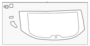 Стекло заднее двери багажника Subaru XV Crosstrek 13-17 тонировка