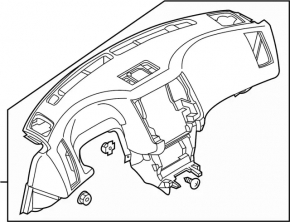 Panoul frontal al torpilei fără AIRBAG Infiniti FX35 FX45 03-08 gri