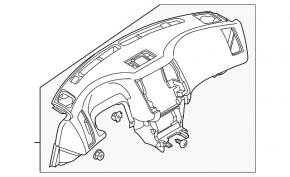 Торпедо передняя панель без AIRBAG Infiniti FX35 FX45 03-05 серая