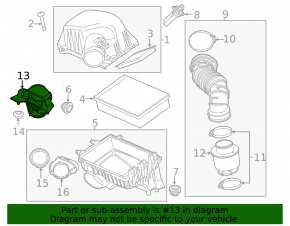 Воздухоприемник Buick Encore 13-21 LUV