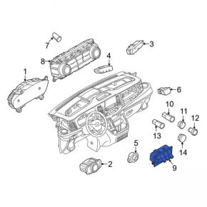 Подрулевой переключатель левый Ford Escape MK3 13-19 тип 3 под удержание полосы