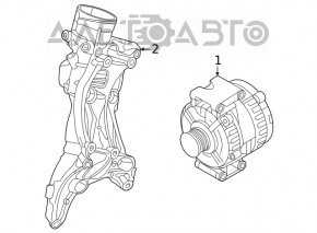 Генератор Audi A4 B9 20-25 MHEV 230A Valeo