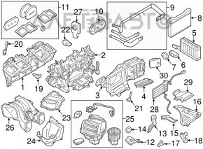 Радиатор отопителя печки BMW 5 F10 11-16