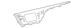 Монитор, дисплей Toyota Camry v70 18-20 полез хром, царапины