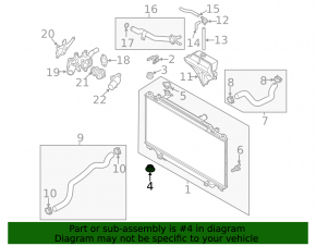 Опора радиатора нижняя Mazda 3 14-18 BM АКПП резина