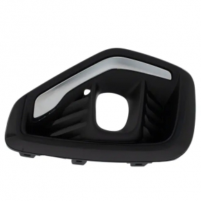 Grilă bara față stânga pentru Ford Escape MK4 23-25, negru lucios cu ornament cromat, sub proiectoarele de ceață